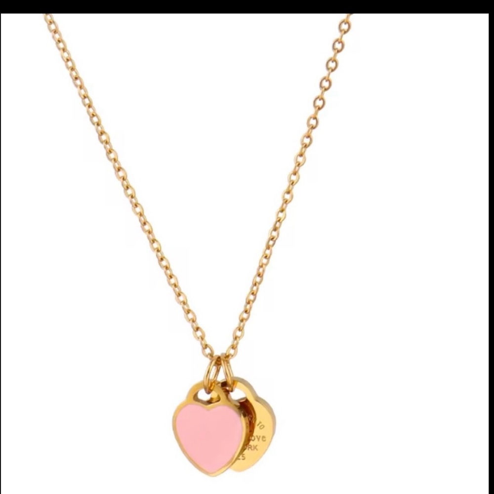 HEART NECKLACE (2) 1 pink 1 blue $40 each both NEW
